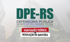 Logo DPE-RS - Combo: Português Teórico + Resolução de Questões