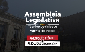 Logo ALE-RS - Português Téorico + Resolução de Questões Técnico e Agente de Polícia Legislativa