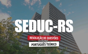 Logo SEDUC-RS - Português: Resolução de Questões + Bônus: Curso Teórico